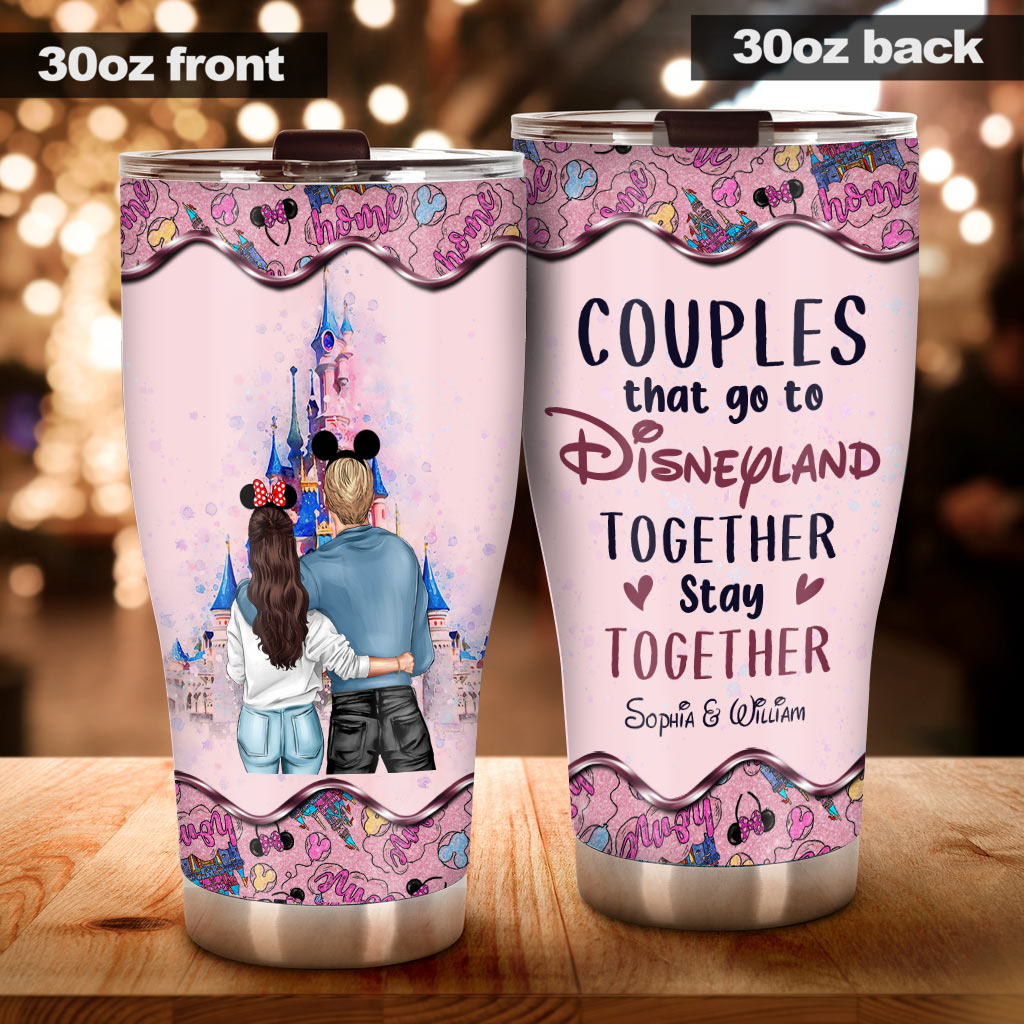 Personalized Disney Couple Tumblers Custom Names for Anniversary Gift