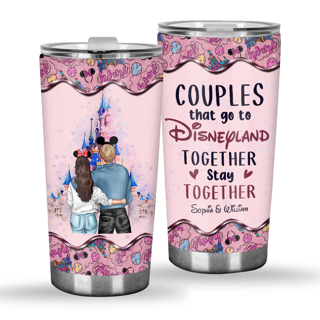 Personalized Disney Couple Tumblers Custom Names for Anniversary Gift
