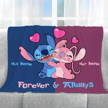 Load image into Gallery viewer, Personalized Ohana Blanket for Couples Custom Names Gift
