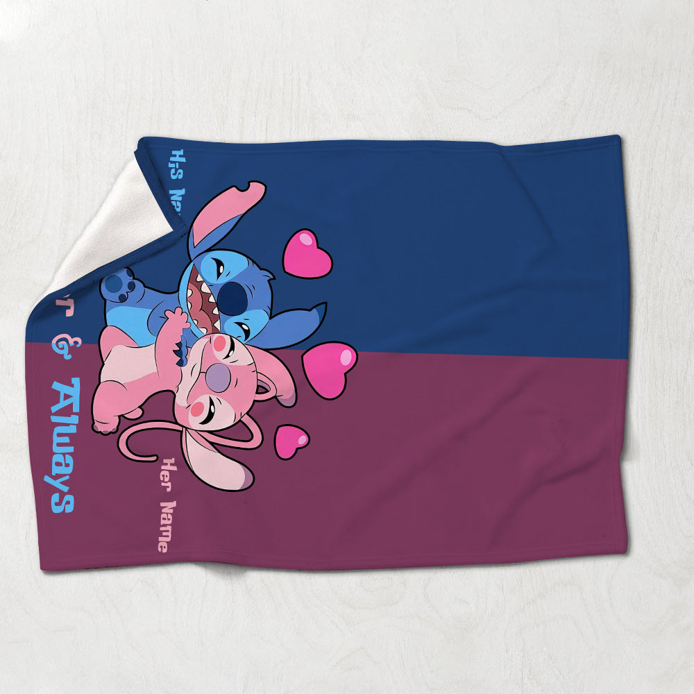 Personalized Ohana Blanket for Couples Custom Names Gift