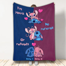 Load image into Gallery viewer, Personalized Ohana Blanket Custom Names Gift for Couples
