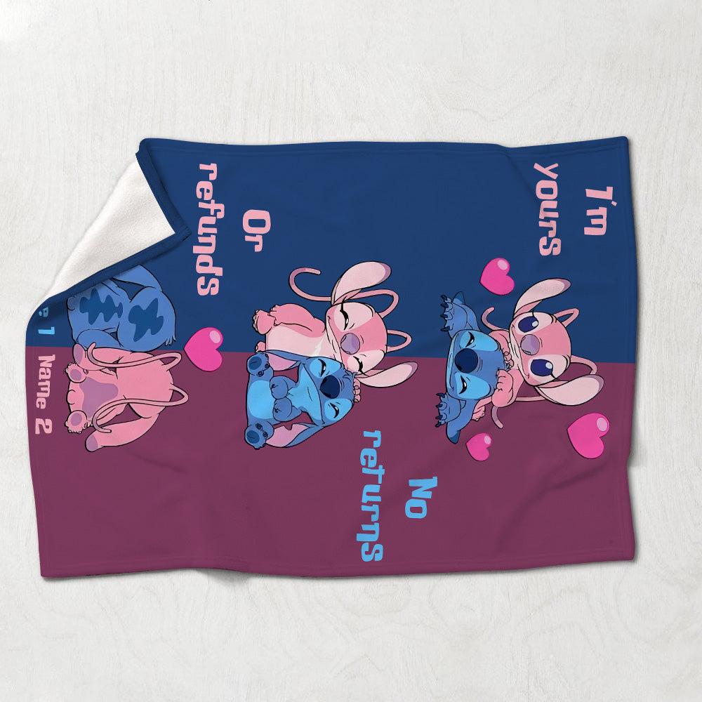 Personalized Ohana Blanket Custom Names Gift for Couples