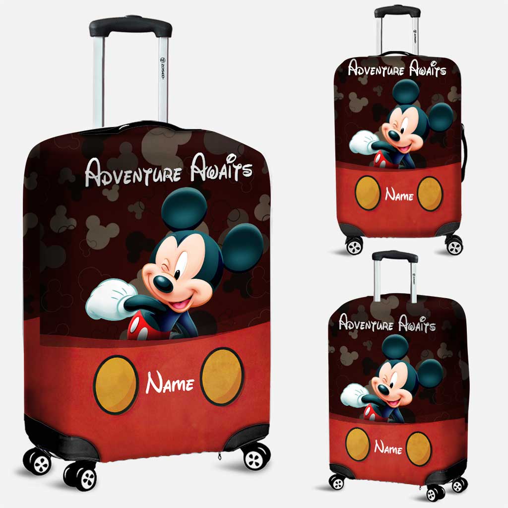 Personalized Mickey Mouse Luggage Cover Custom Name Travel Gift