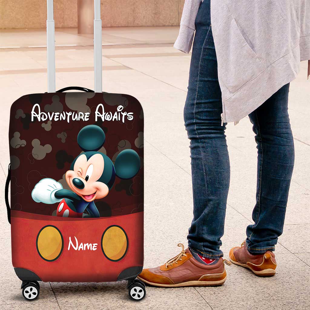 Personalized Mickey Mouse Luggage Cover Custom Name Travel Gift