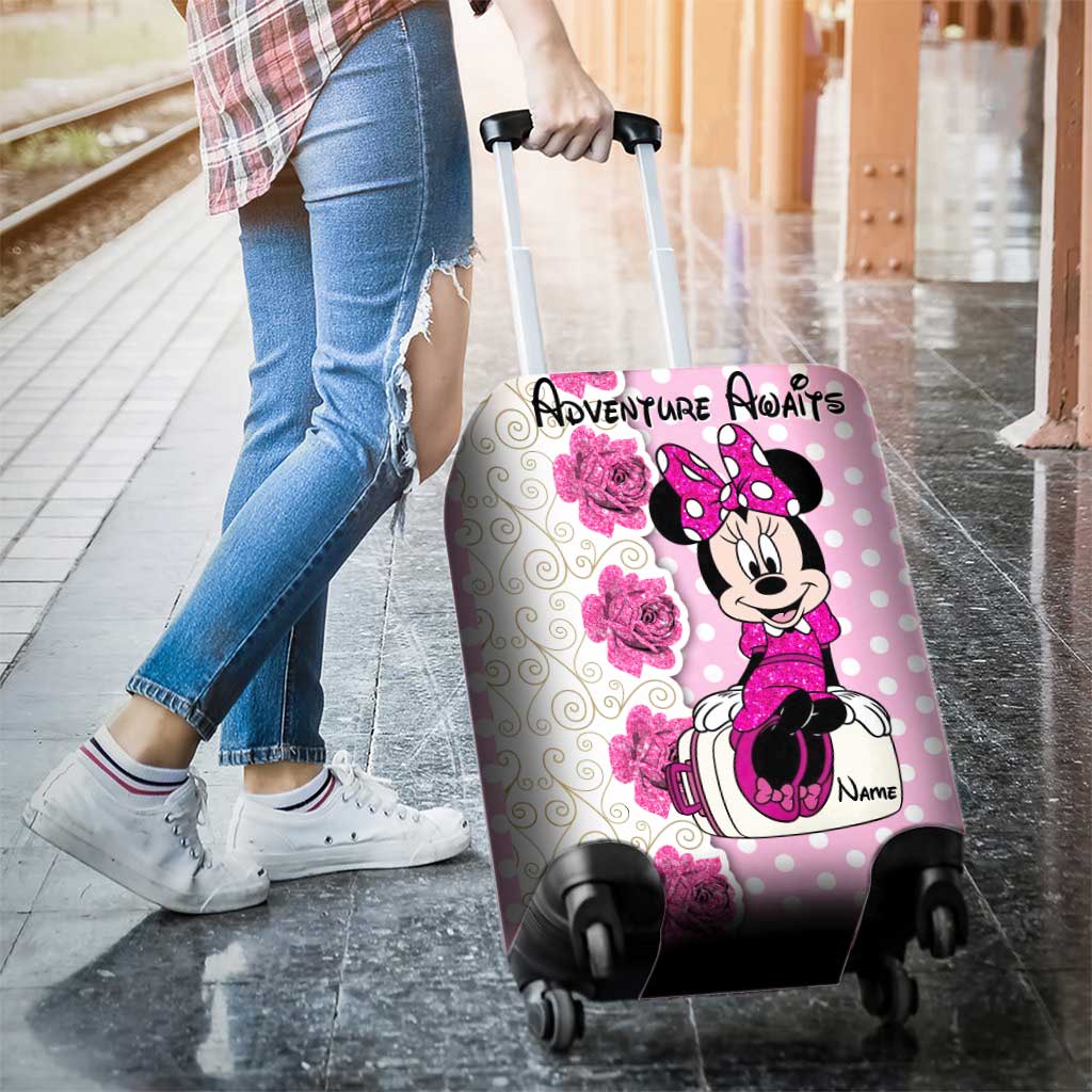Personalized Minnie Mouse Luggage Cover Custom Name Gift