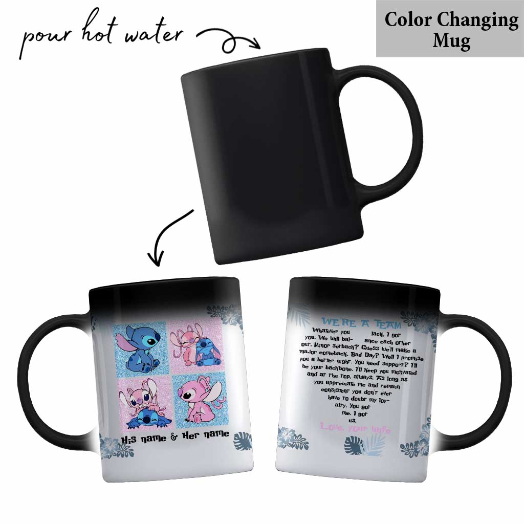 Personalized Couple Ohana Mug Custom Name Gift for Partner