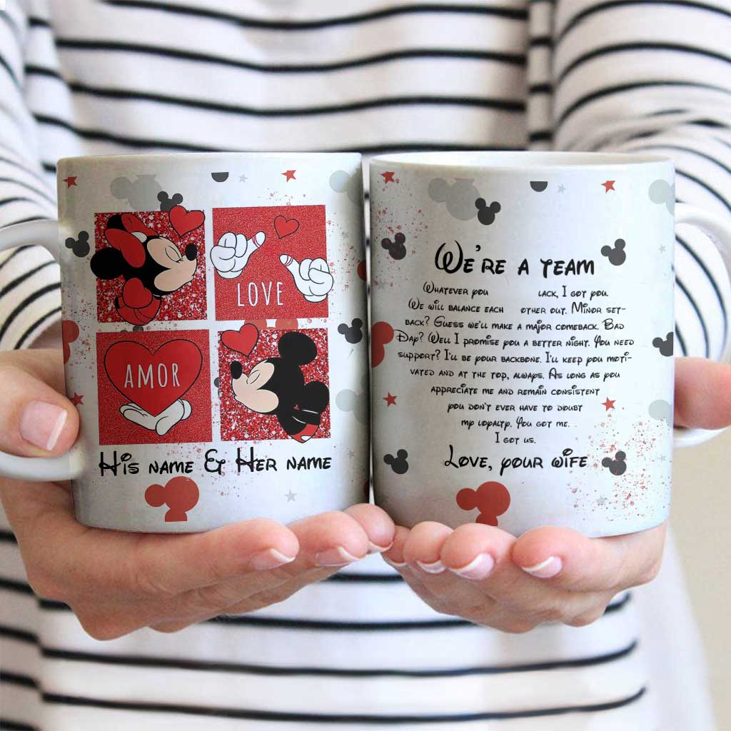 Personalized Couple Mug with Names and Love Quote Gift
