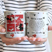 Load image into Gallery viewer, Personalized Couple Mug with Names and Love Quote Gift
