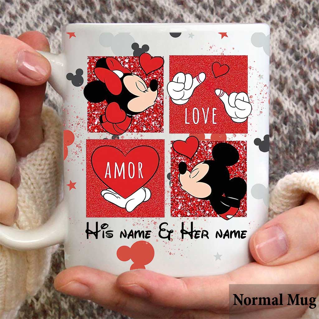 Personalized Couple Mug with Names and Love Quote Gift