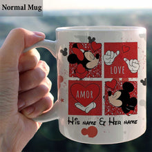 Load image into Gallery viewer, Personalized Couple Mug with Names and Love Quote Gift

