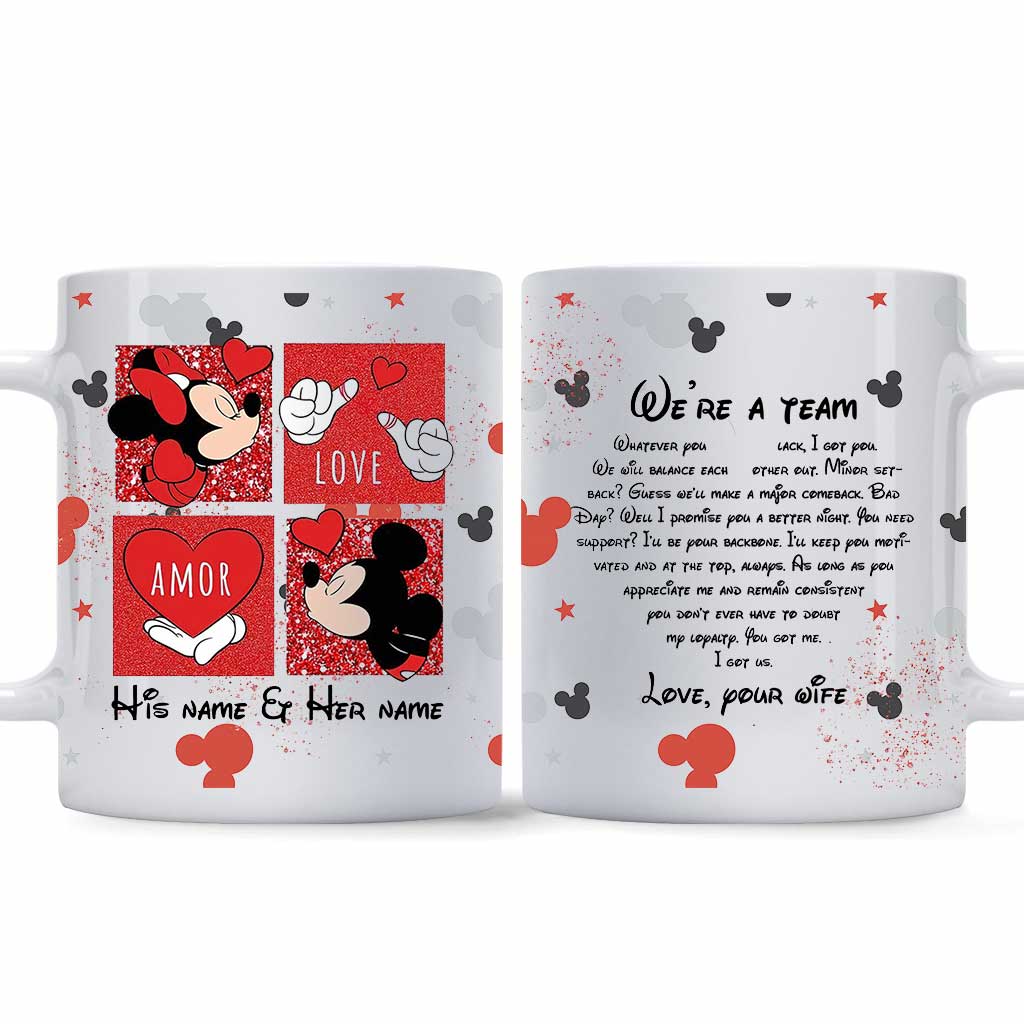 Personalized Couple Mug with Names and Love Quote Gift