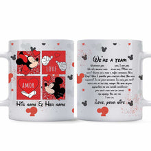 Load image into Gallery viewer, Personalized Couple Mug with Names and Love Quote Gift
