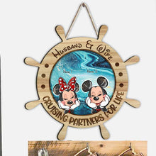 Load image into Gallery viewer, Personalized Wood Sign with Names for Couples - Cruising Partners For Life Gift
