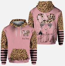 Load image into Gallery viewer, Personalized Pink Leopard Hoodie &amp; Leggings Set for Kids
