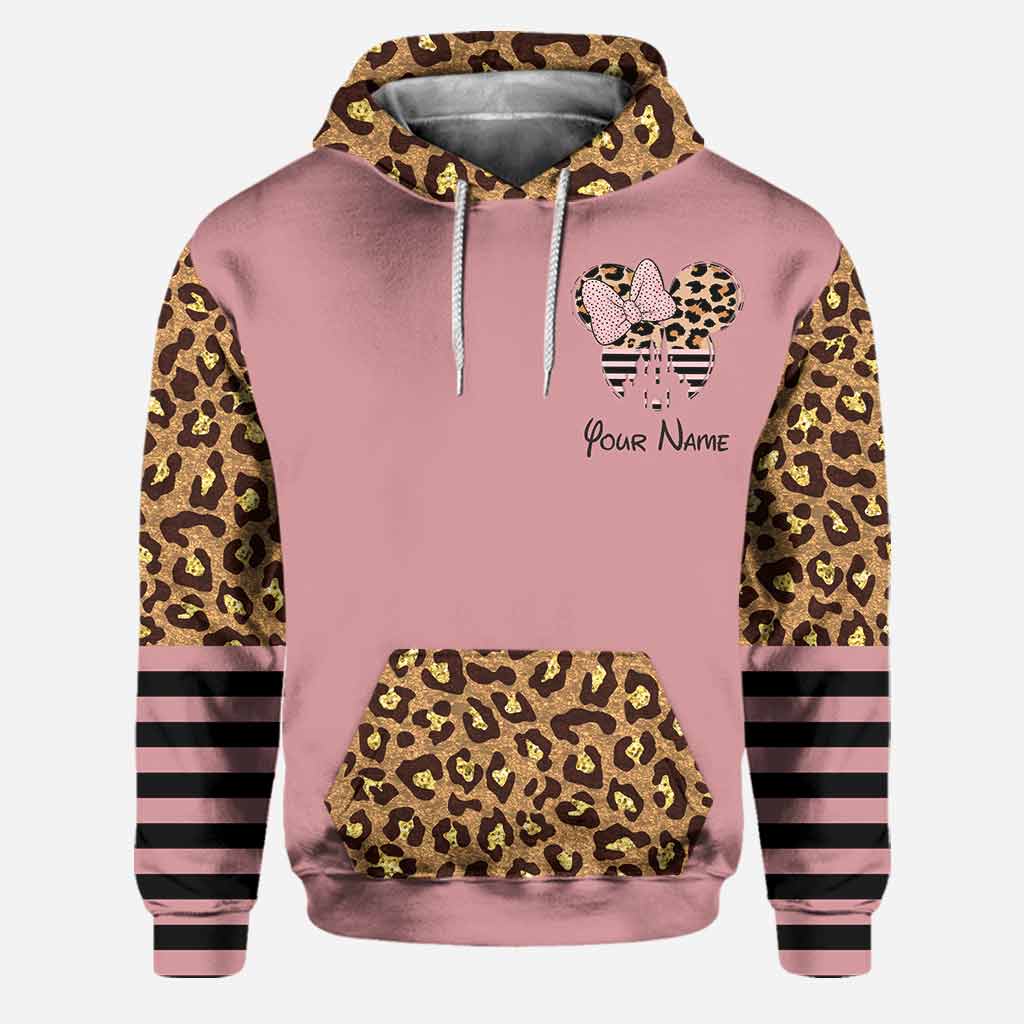 Personalized Pink Leopard Hoodie & Leggings Set for Kids