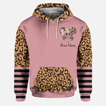 Load image into Gallery viewer, Personalized Pink Leopard Hoodie &amp; Leggings Set for Kids
