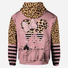 Load image into Gallery viewer, Personalized Pink Leopard Hoodie &amp; Leggings Set for Kids
