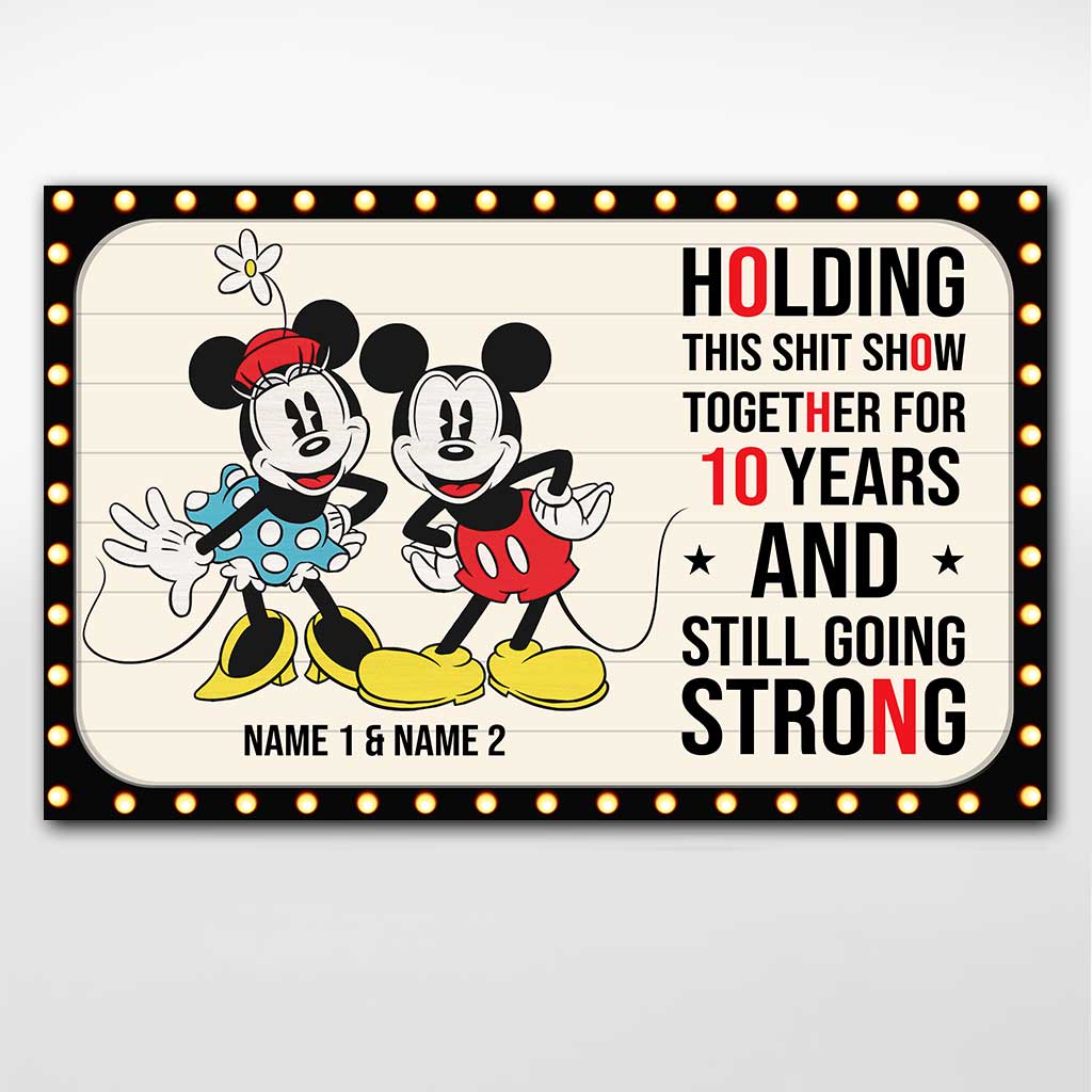Personalized Mouse Poster with 3D Pattern Print for Couples Anniversary Gift