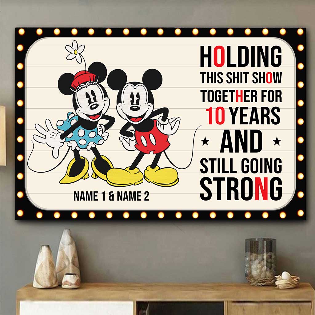 Personalized Mouse Poster with 3D Pattern Print for Couples Anniversary Gift