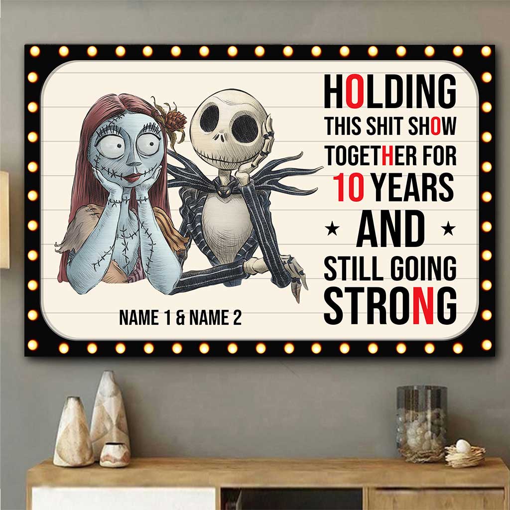 Personalized Nightmare Couple Poster 10 Years of Love Custom Print