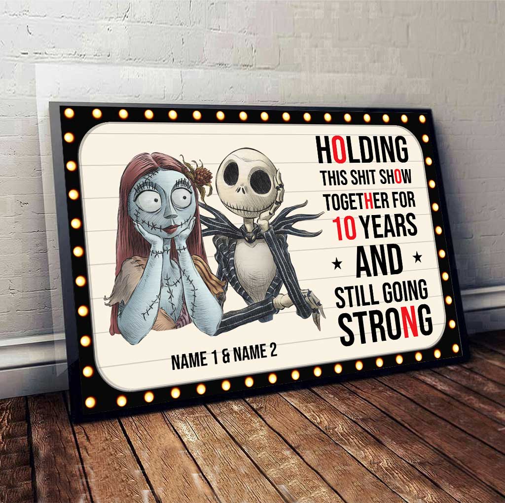 Personalized Nightmare Couple Poster 10 Years of Love Custom Print