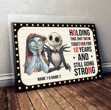 Load image into Gallery viewer, Personalized Nightmare Couple Poster 10 Years of Love Custom Print
