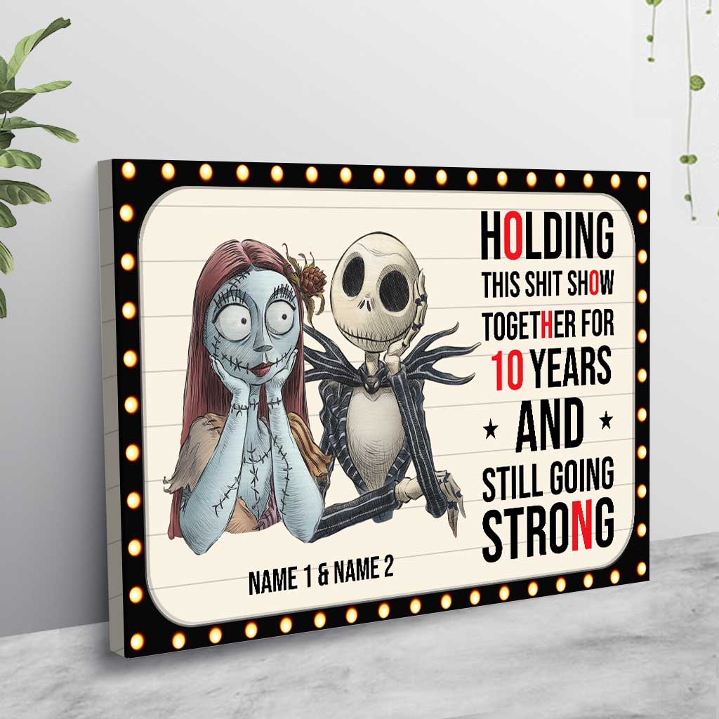 Personalized Nightmare Couple Poster 10 Years of Love Custom Print