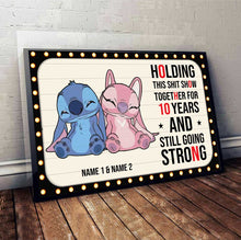 Load image into Gallery viewer, Personalized Couple Ohana Poster Custom Names 10 Years Gift

