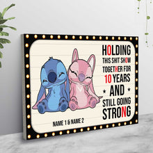 Load image into Gallery viewer, Personalized Couple Ohana Poster Custom Names 10 Years Gift
