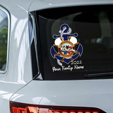 Load image into Gallery viewer, Personalized Cruising Decal with Family Name Anchor Design
