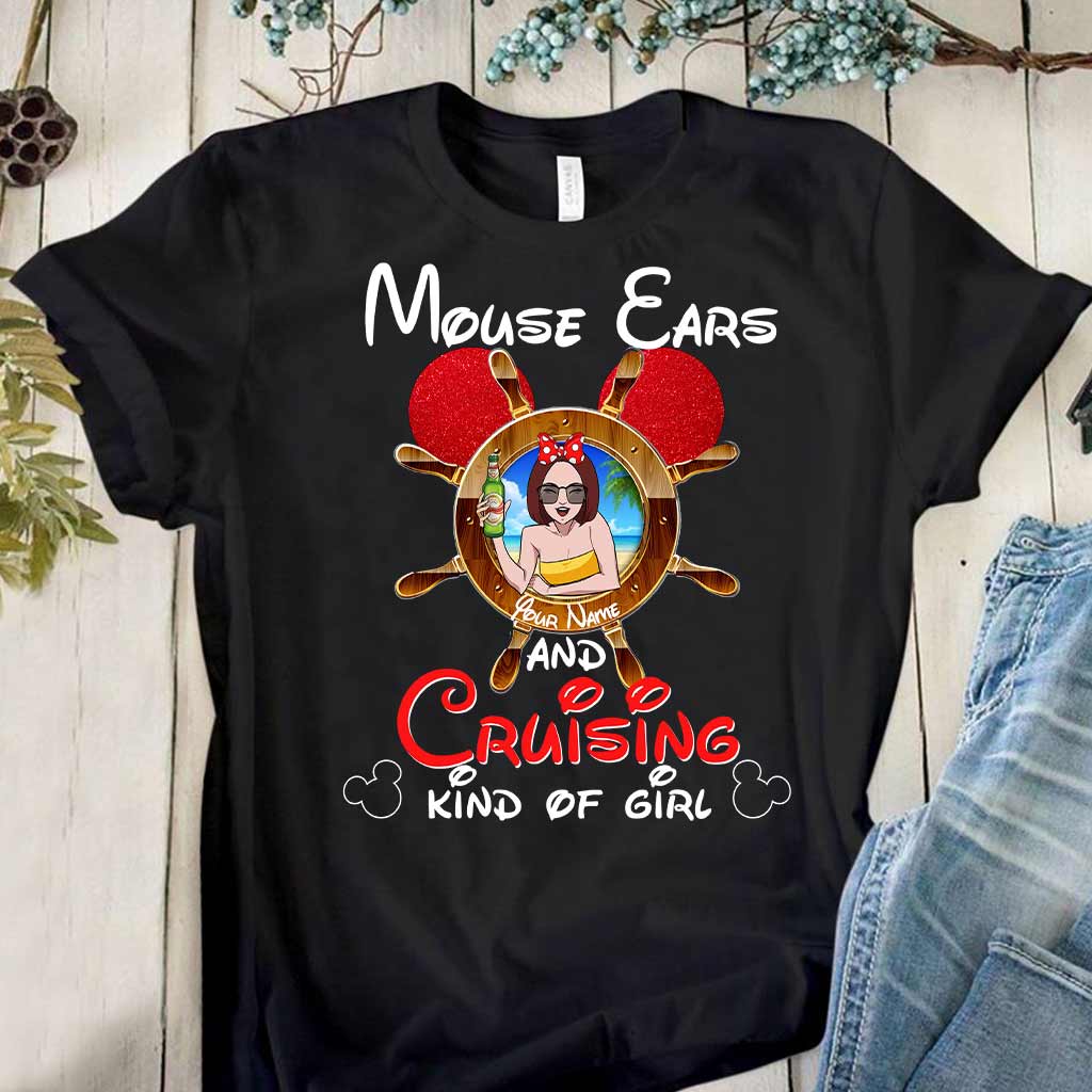 Personalized Mouse Ears Cruising T-shirt & Hoodie Gift for Her