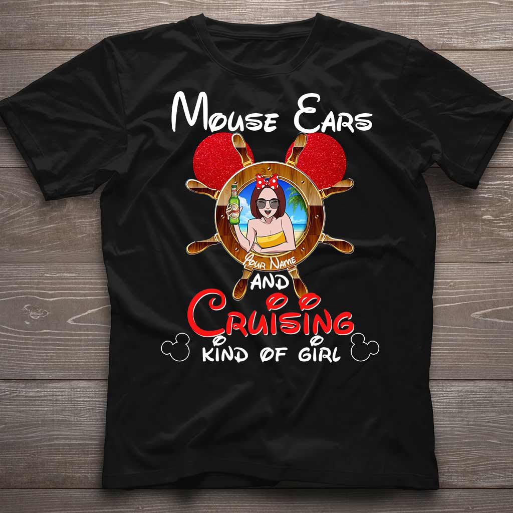 Personalized Mouse Ears Cruising T-shirt & Hoodie Gift for Her