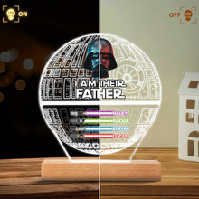 Load image into Gallery viewer, Personalized Star Wars Themed Acrylic Light Plaque Gift for Dad
