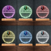 Load image into Gallery viewer, Personalized Star Wars Themed Acrylic Light Plaque Gift for Dad
