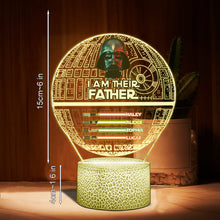 Load image into Gallery viewer, Personalized Star Wars Themed Acrylic Light Plaque Gift for Dad
