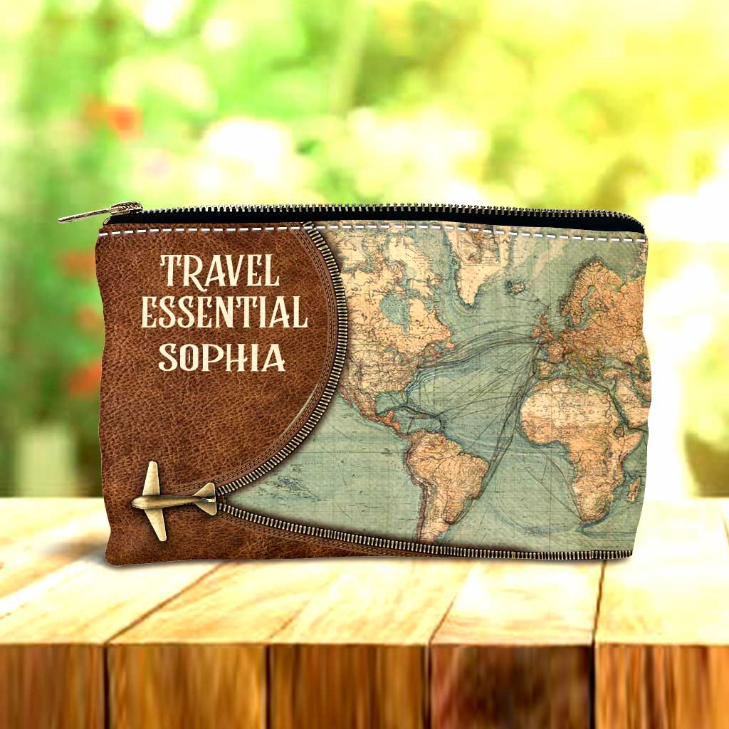 Personalized Travel Pouch with Name Eco-Friendly Design Gift for Her