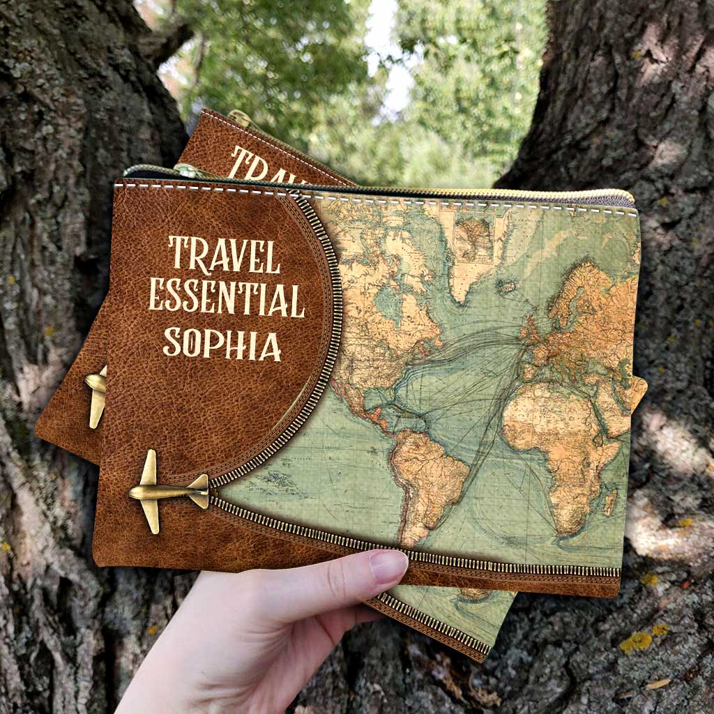 Personalized Travel Pouch with Name Eco-Friendly Design Gift for Her