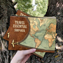 Load image into Gallery viewer, Personalized Travel Pouch with Name Eco-Friendly Design Gift for Her
