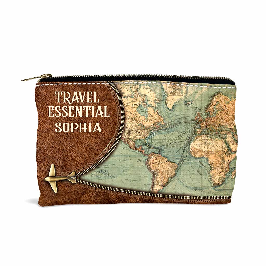 Personalized Travel Pouch with Name Eco-Friendly Design Gift for Her