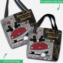 Load image into Gallery viewer, Personalized Mouse Tote Bag Custom Names Travel Gift for Couple
