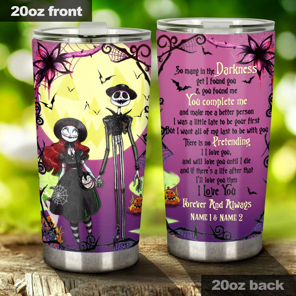 Personalized Nightmare Tumbler Custom Gift for Couples Halloween