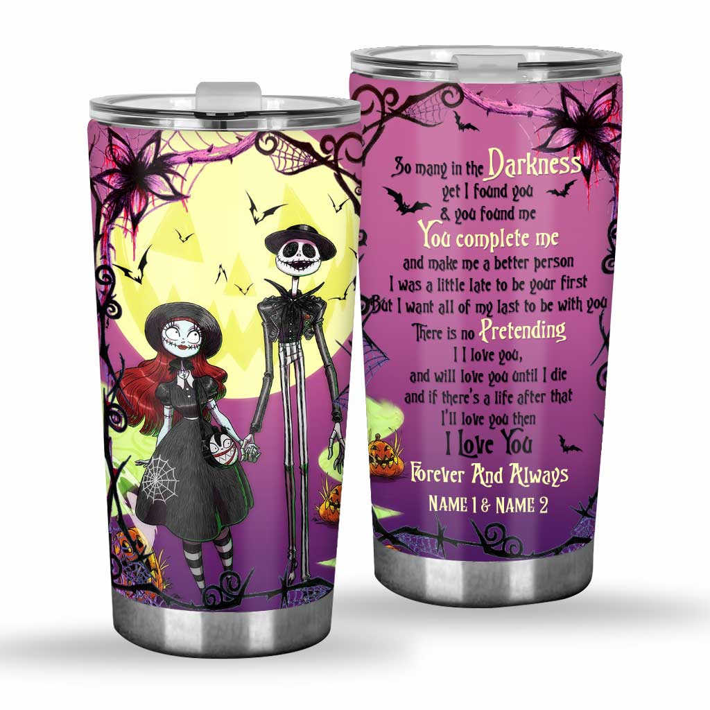 Personalized Nightmare Tumbler Custom Gift for Couples Halloween