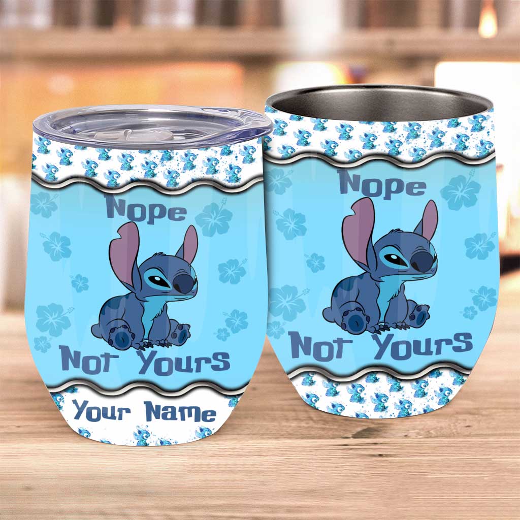 Personalized Ohana Wine Tumbler Custom Name Gift for Friends