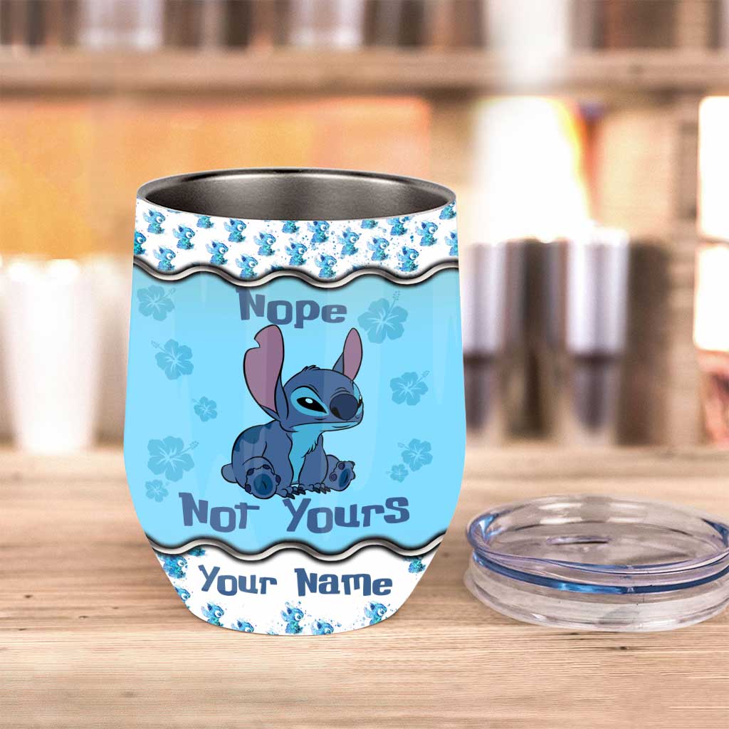 Personalized Ohana Wine Tumbler Custom Name Gift for Friends