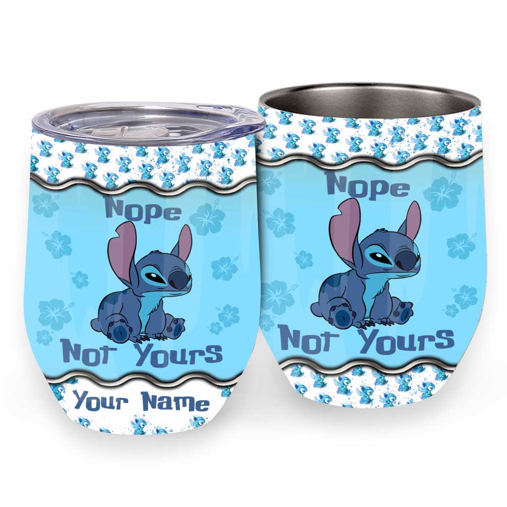 Personalized Ohana Wine Tumbler Custom Name Gift for Friends