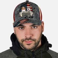 Load image into Gallery viewer, Personalized Classic Cap with Dog Print Custom Name Gift for Pet Lovers

