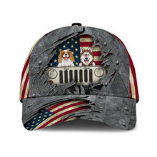 Load image into Gallery viewer, Personalized Classic Cap with Dog Print Custom Name Gift for Pet Lovers

