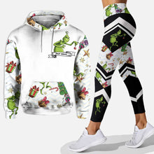 Load image into Gallery viewer, Personalized Christmas Hoodie and Leggings with Grinch Design
