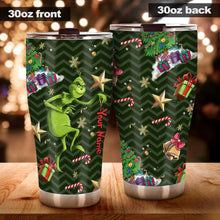 Load image into Gallery viewer, Personalized Grinch Christmas Tumbler Custom Name Holiday Gift
