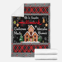Load image into Gallery viewer, Personalized Christmas Movie Watching Blanket Custom Name Gift
